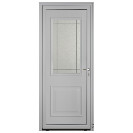 Porte d'entrée Aluminium Pasquet Tille Gris 7035