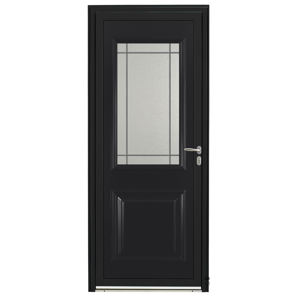 Porte d'entrée Aluminium Pasquet Tille Noir 9005