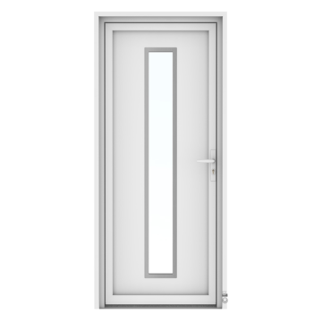 Porte d'entrée PVC Pasquet Zetta vitrée vue extérieure