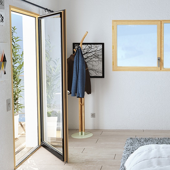 Porte-fenêtre en bois et aluminium mixte pasquet menuiseries porte-fenetre mixte pasquet menuiseries
