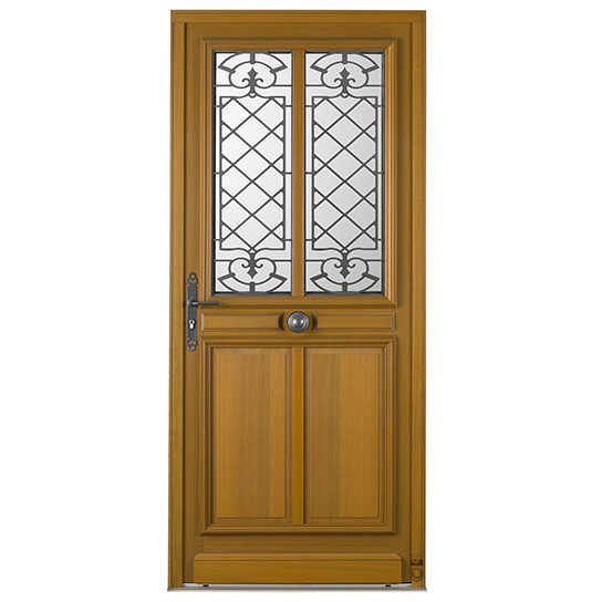 porte-dentré-bois-porte-dentrée-à-grille-pasquet-menuiseries-Meltière