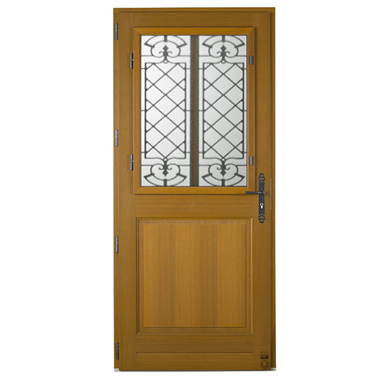 porte-dentrée-bois-porte-dentre-à-grille-pasquet-menuiseri-Meltière