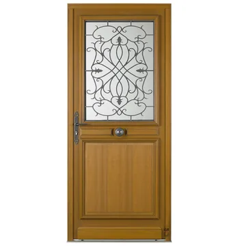 porte-dentrée-bois-porte-dentrée-à-grille-pasquet-menuiseries-Picotière