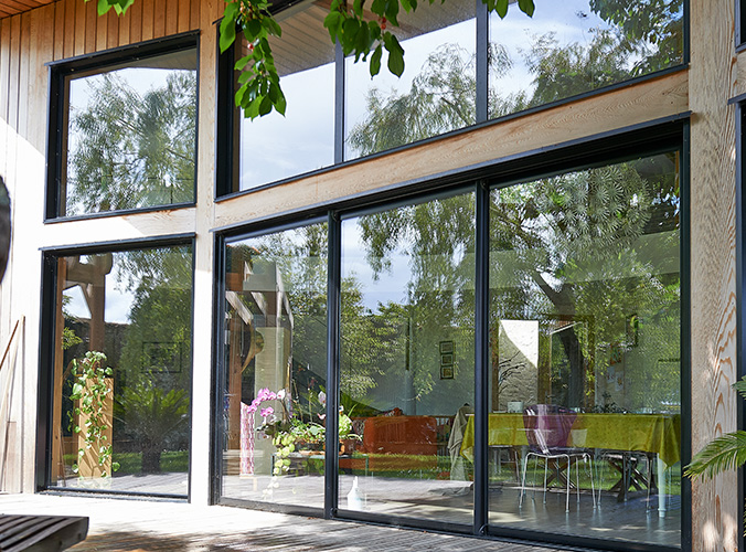 Porte-fenetre baies vitrées grandes ouvertures aluminium réalisation pasquet menuiseries 1