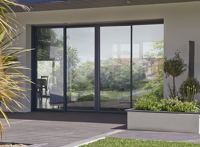 Baie vitrée Aluminium Empreinte