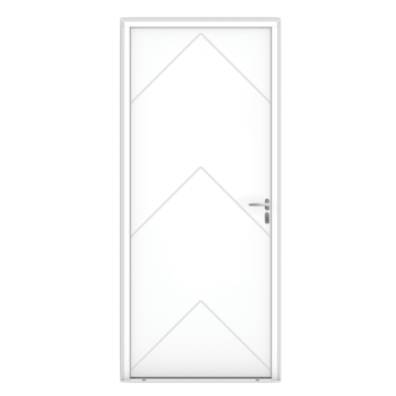 Porte d'entrée Bois Blanc Bréhat - Pasquet Menuiseries