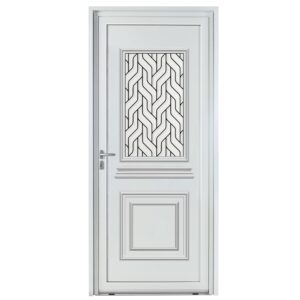 Porte d'entrée aluminium - Albarine - Gris RAL 7035