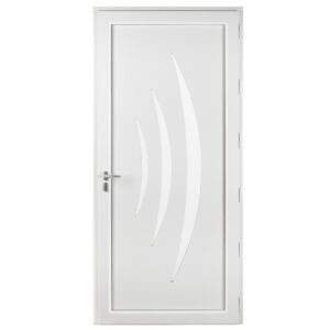 Porte d'entrée aluminium - Azur - Blanc RAL 9016 - Vue intérieure