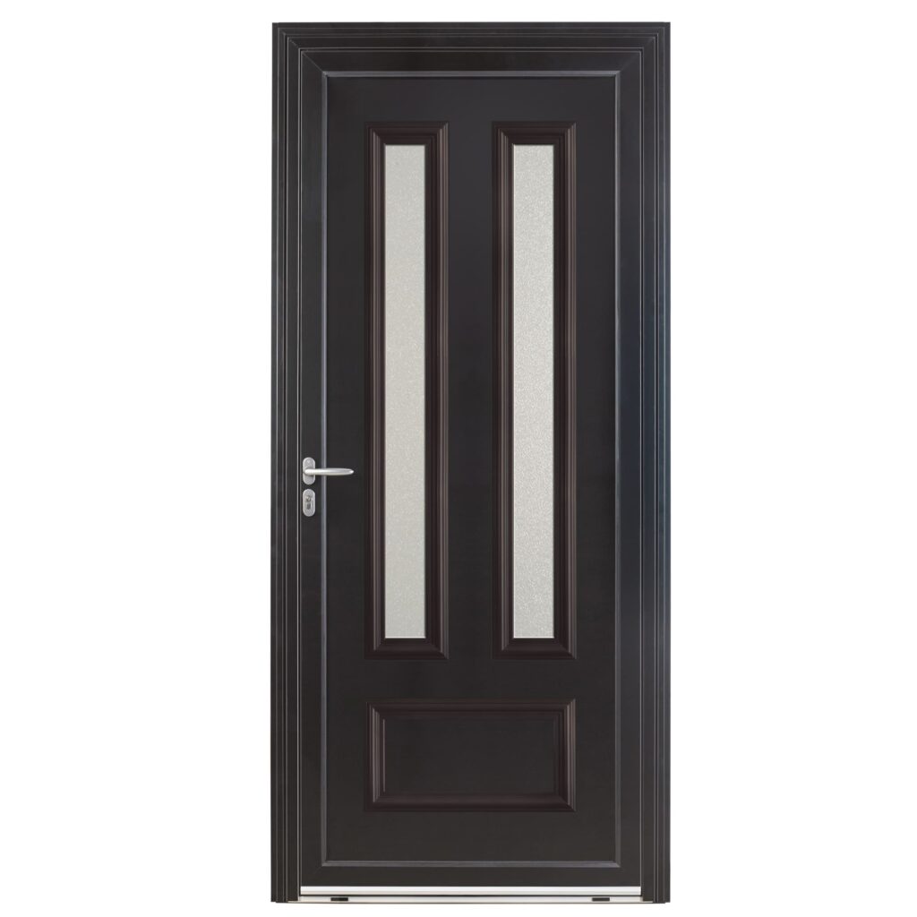 Porte d'entrée aluminium - Cantache - Noir RAL 9005