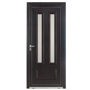 Porte d'entrée aluminium - Cantache - Noir RAL 9005