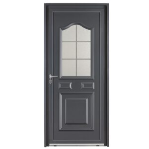 Porte d'entrée aluminium - Guisane - Gris RAL 7016