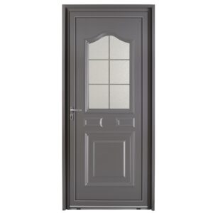 Porte d'entrée aluminium - Guisane - Gris RAL 9007