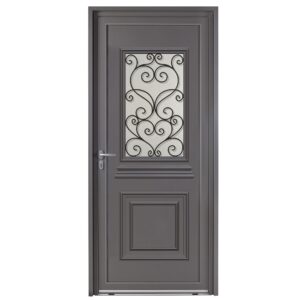 Porte d'entrée aluminium - Lizonne - Gris RAL 2900