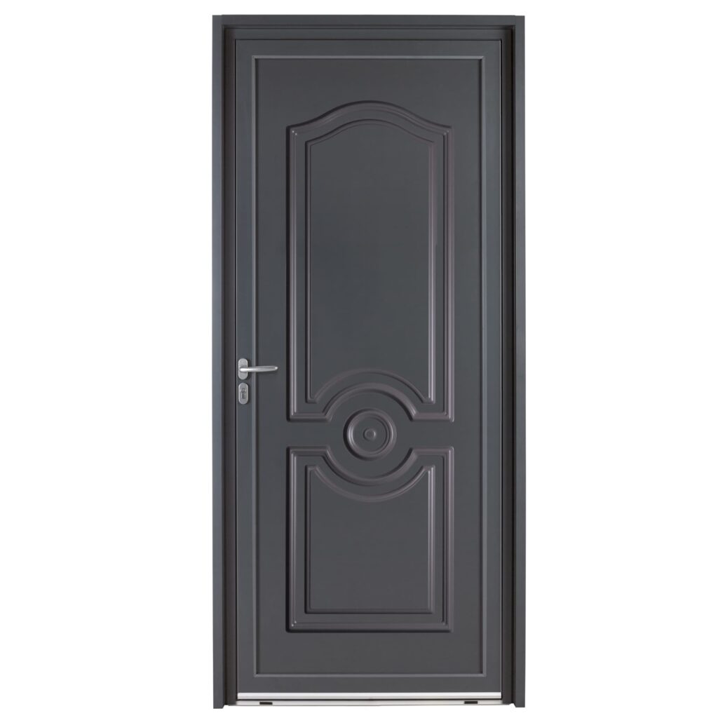Porte d'entrée aluminium - Touhet - Gris RAL 7016