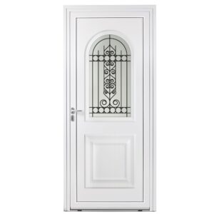 Porte d'entrée aluminium - Vicoin - Blanc RAL 9016