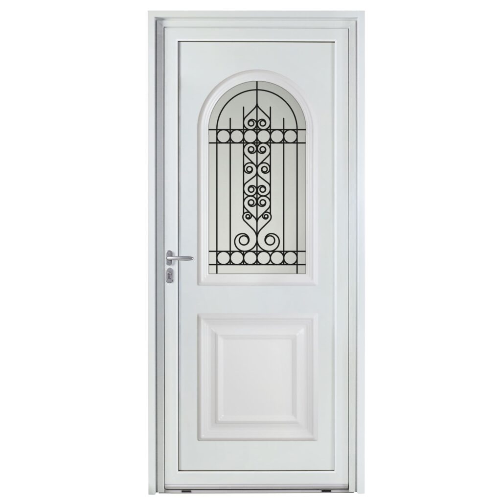 Porte d'entrée aluminium - Vicoin - Gris RAL 7035