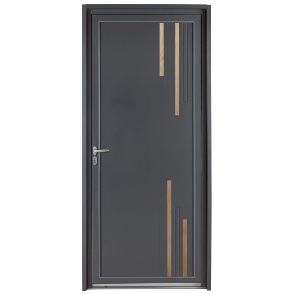 Porte-entree-mixte-bois-alu-antares-gris-7016-insert-bois