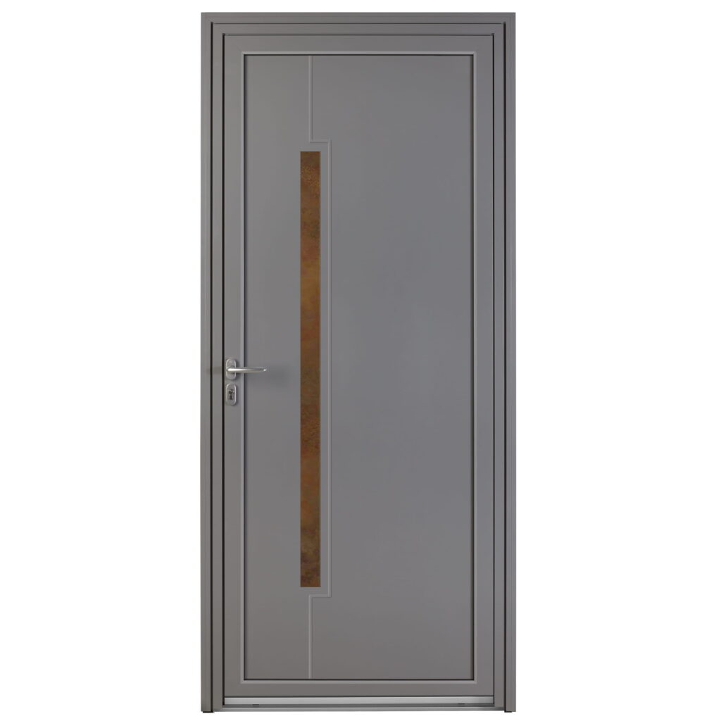 Porte-entree-mixte-bois-alu-bellatrix-gris-7037-insert-rouille