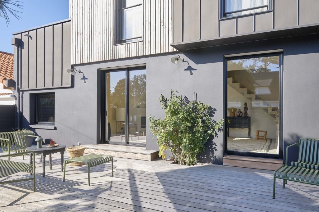 Porte-fenêtre coulissante 2 vantaux et porte-fenêtre à galandage - aluminium