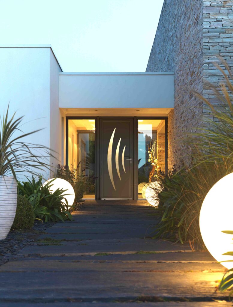 Porte d'entrée en aluminium modèle Azur